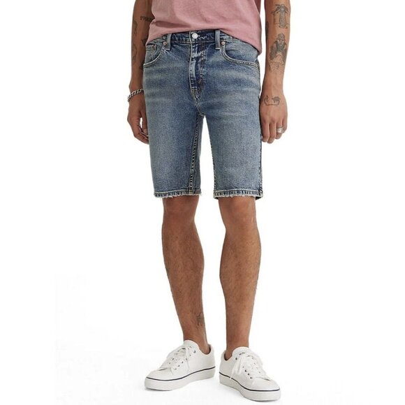 Levis 412 Mens Slim Fit Stretch Shorts Size 33x11 Blue Medium Wash. New. - Picture 12 of 13